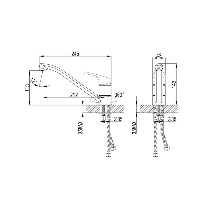 NEVSB00M05 Milardo Neva Смеситель для кухни Neva Россия  - Вид №4