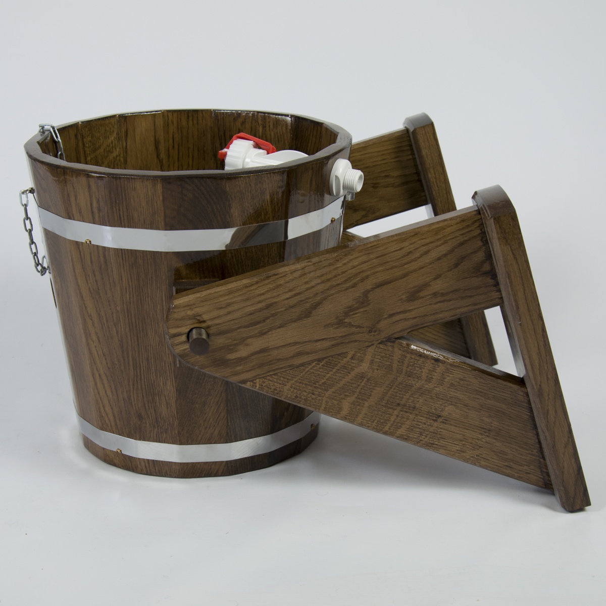 146 Обливное устройство из дуба 12 литров (дуб морёный) Alyarus  - Вид №4