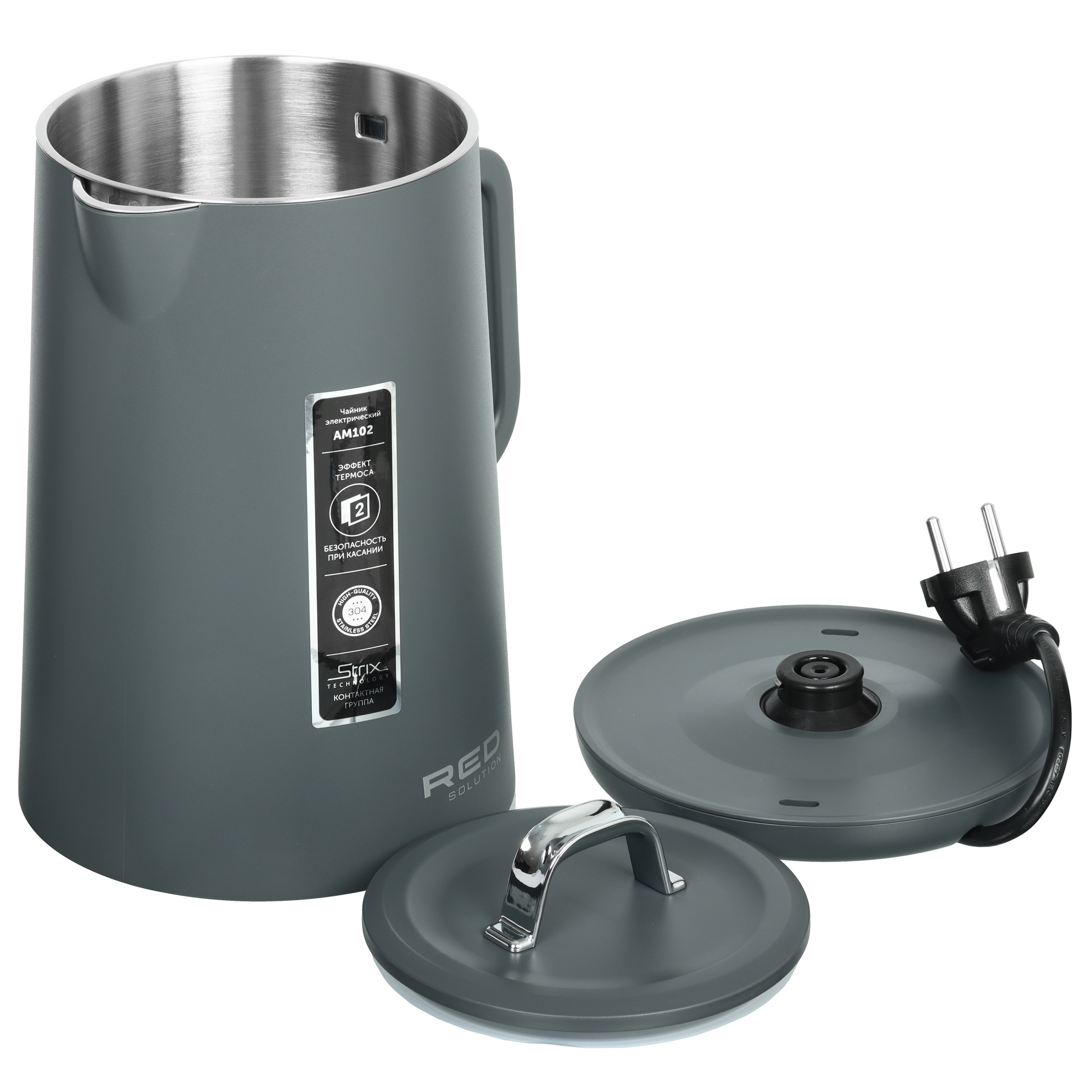 9128811 Электрочайник RED SOLUTION AM102 черный STDN-0108460 - Вид №4