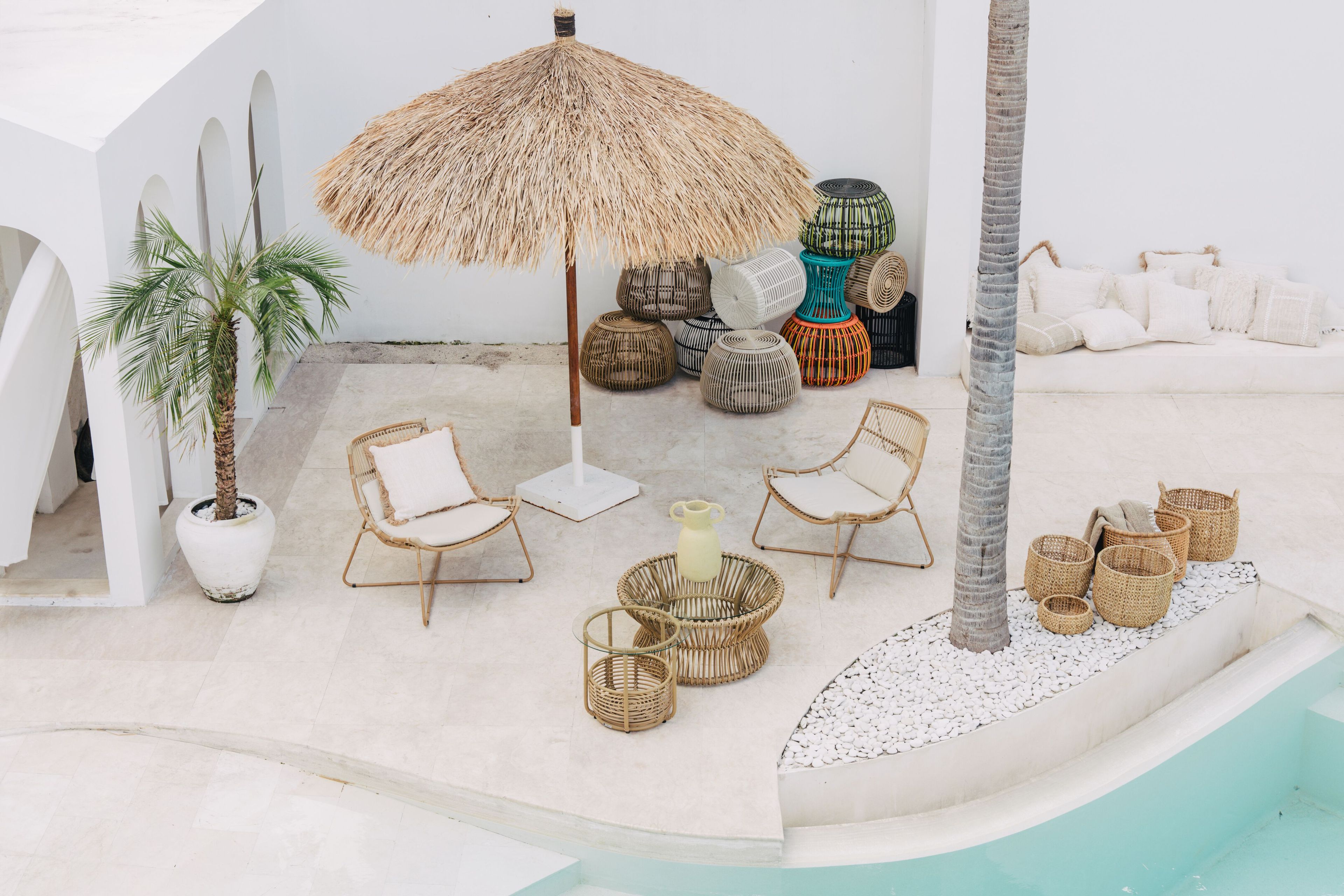 Круглый деревянный и стеклянный садовый журнальный столик cbdesign Capriccio ARCH-00140644 - Вид №8