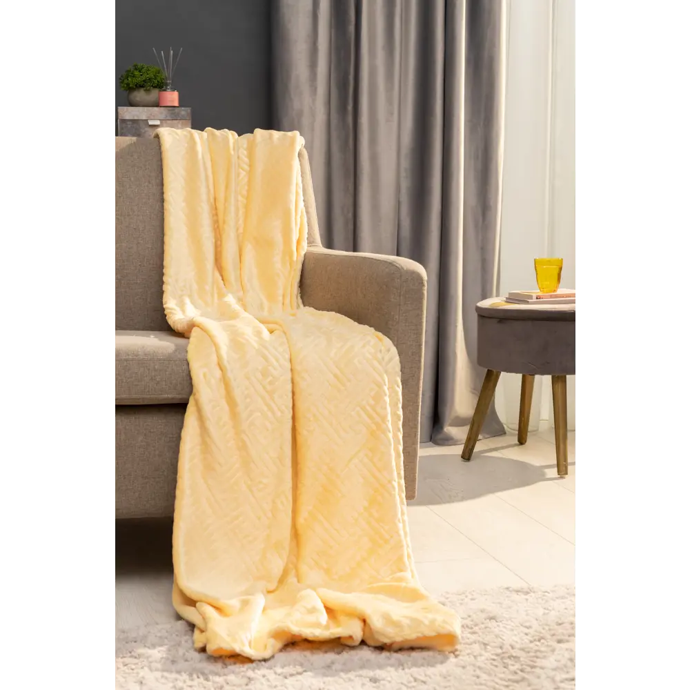 Плед Ardenza Hanya 150x200 см фланель цвет желтый 84253135 STLM-2150702 - Вид №3