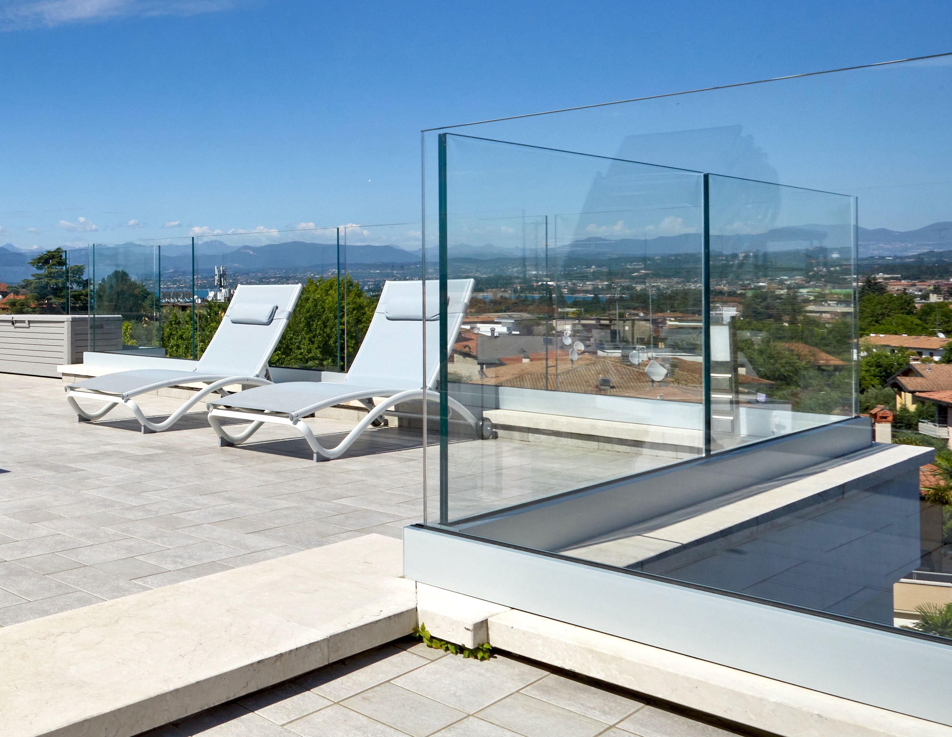 Стеклянный парапет для окон и балконов ALUVETRO система балюстрады GARDA ARCH-00123091 - Вид №5