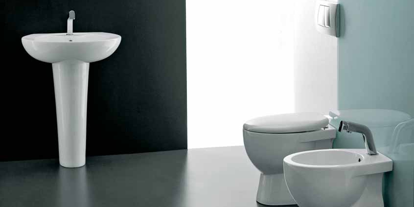 40000 Приставной унитаз напольный Зеленый Althea Ceramica Contract Cento Италия - Вид №1