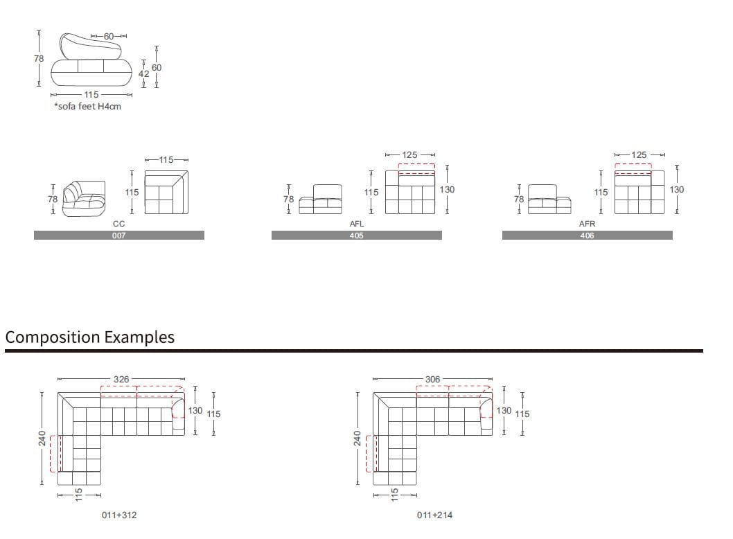 3-местный тканевый диван CAMPO DE' FIORI 5290 ARCH-00102025 - Вид №5