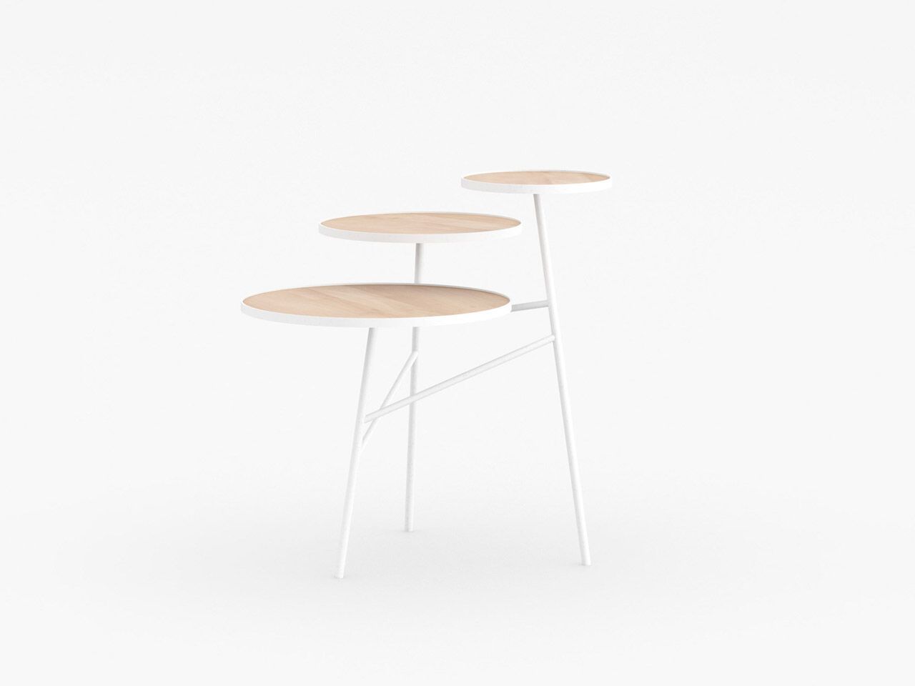 Металлический журнальный столик и столешница из массива дерева Air Division ARCH-00132693 - Вид №1