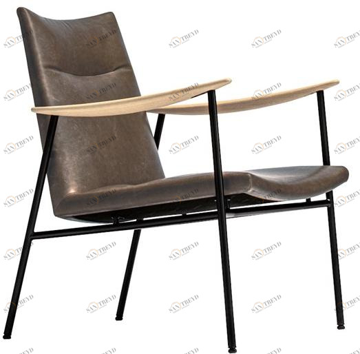 Ritzwell & Co. Кожаное кресло с подлокотниками Rivage sun-id-1399878