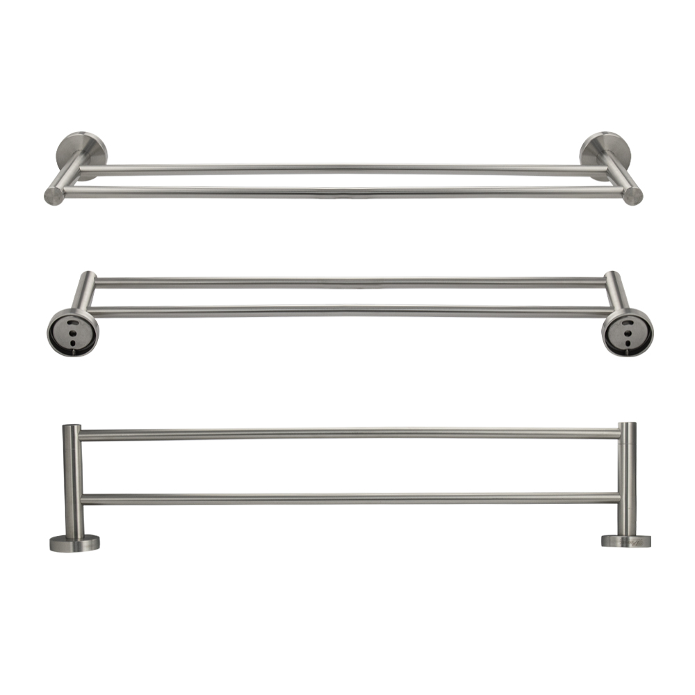 GFmark - Держатель полотенца с двумя перекладинами, из нержавеющей стали, код: 80144  - Вид №3