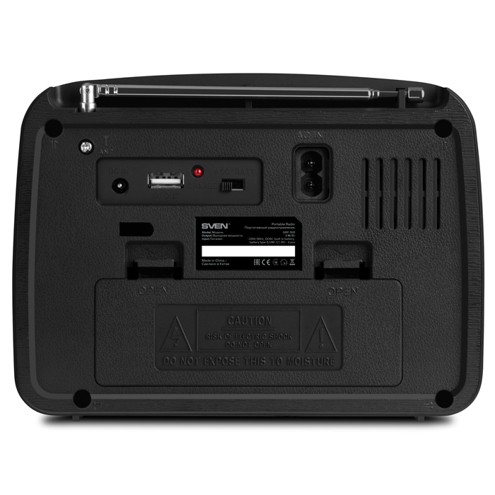 SV-017170 Ас srp-555, черный-серебро (3 вт, fm/am/sw, usb, sd/microsd, встроенный аккумулятор) Sven Santreyd  - Вид №3