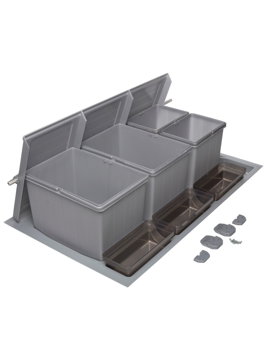 Система сортировки мусора Omega Top 900/36/4 Metallic Grey NAVAKO 10290 - Вид №2