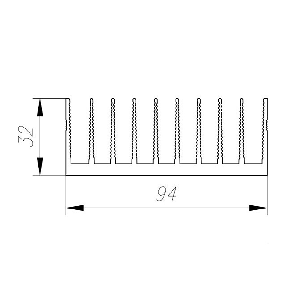 1523 Профиль алюминиевый 94 мм * 32 мм * 2,4кг LAB.Space  - Вид №2