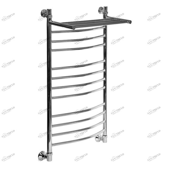 Полотенцесушитель водяной Aquanet Хекла ЛД (г2) ВП 1000x400, с верхней полкой 00184281