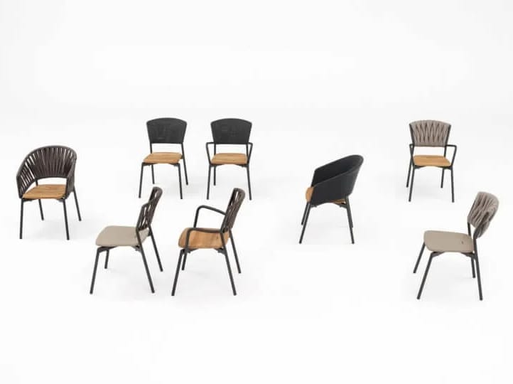 Садовый стул с веревкой и подлокотниками из смолы RODA Piper ARCH-00097565 - Вид №1