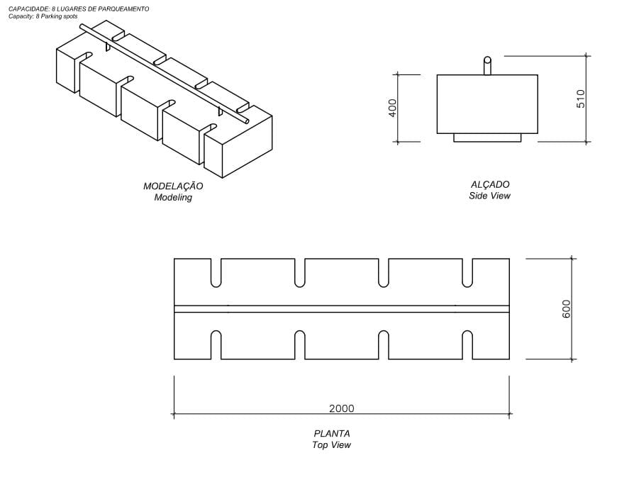 Бетонные велосипедные стойки amop основы ARCH-00074592 - Вид №3