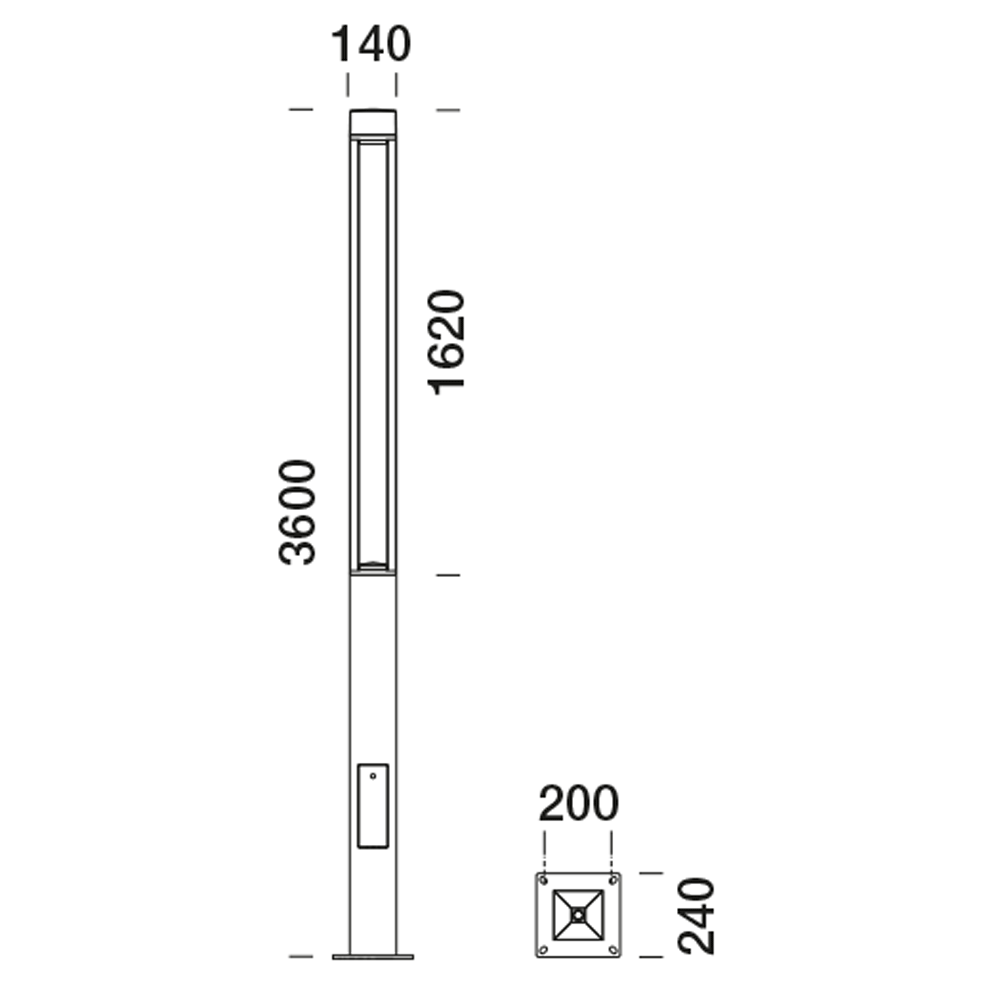 5034614 Уличное освещение  Platek T4  T4 h. 3600 mm - LED 3000K - Вид №6