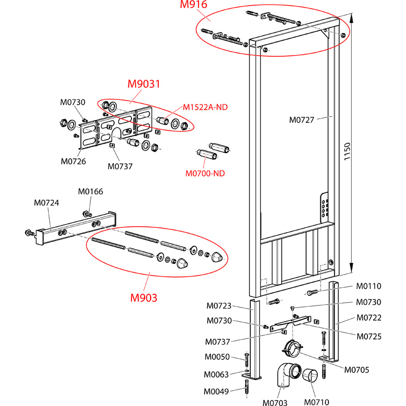 Монтажная рама для биде ALCAPLAST A105450 - Вид №2