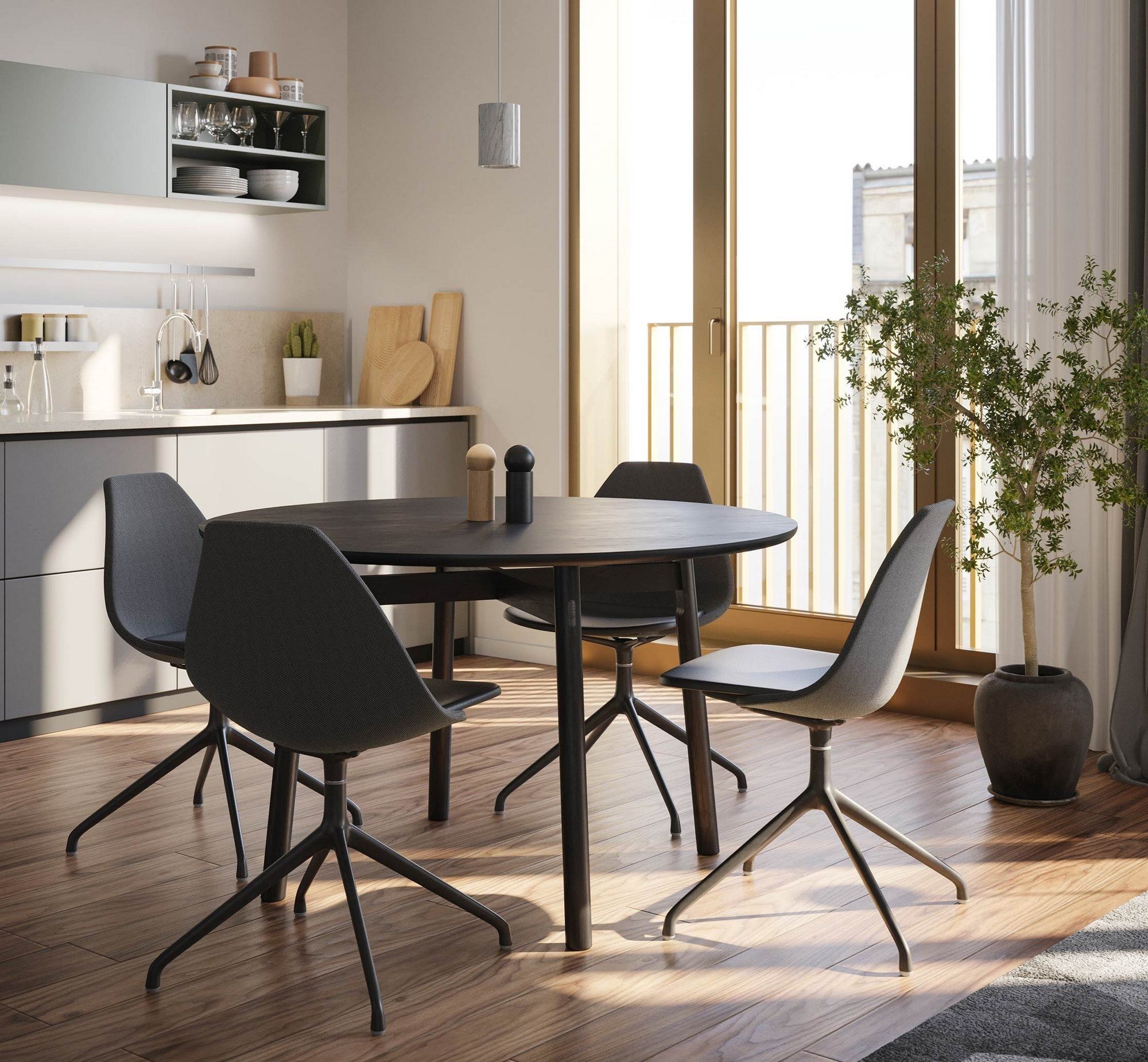 Круглый дубовый стол Case KIGUMI ARCH-00122246 - Вид №6