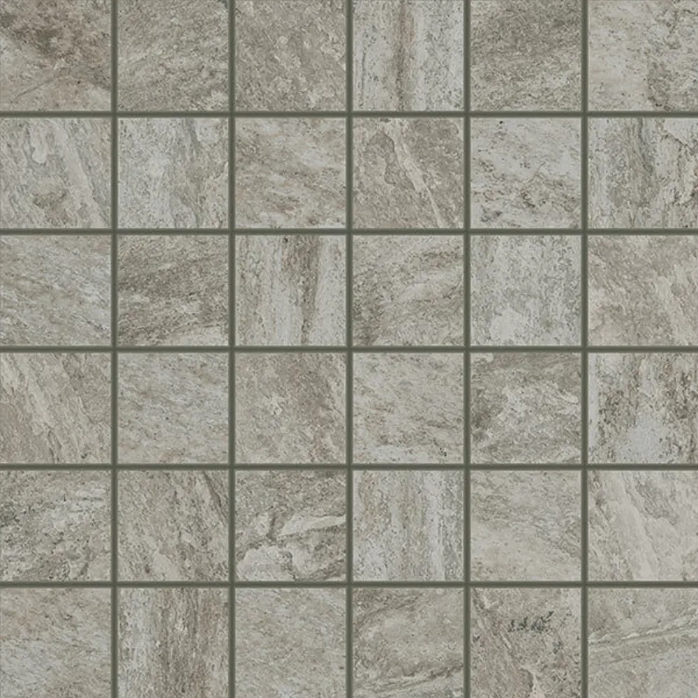 Глазурованный керамогранит Coliseumgres Alpi Grigio Inserto Mosaico 30x30 см 1.35 м² матовый цвет серый 89337139 STLM-2107326