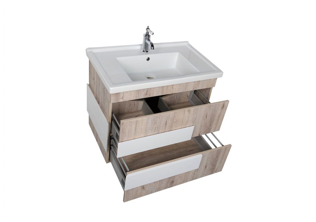Тумба с раковиной Aquanet Мадейра 80 дуб кантри 0018307100182324 - Вид №4