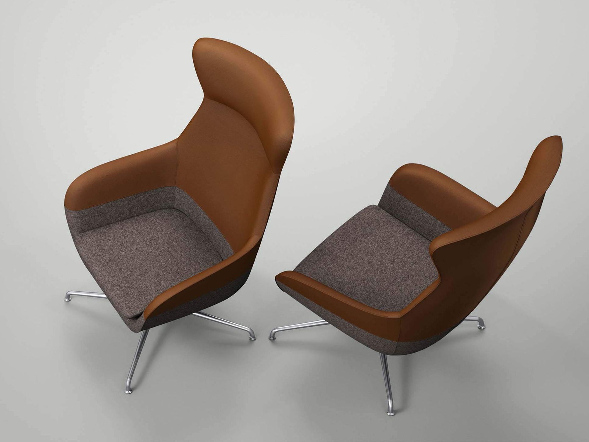 Тканевое кресло с подлокотниками с высокой спинкой Brunner crona ARCH-00059585 - Вид №1