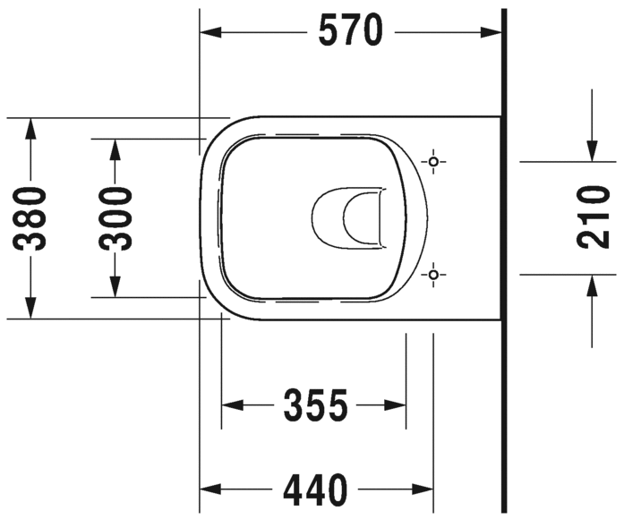 2561092000 Подвесной унитаз настенный Белый Duravit P3 Comforts Германия - Вид №2