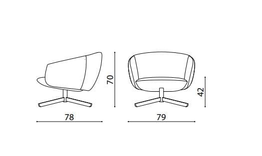 Тканевое кресло с подлокотниками True Design Not ARCH-00147314 - Вид №5