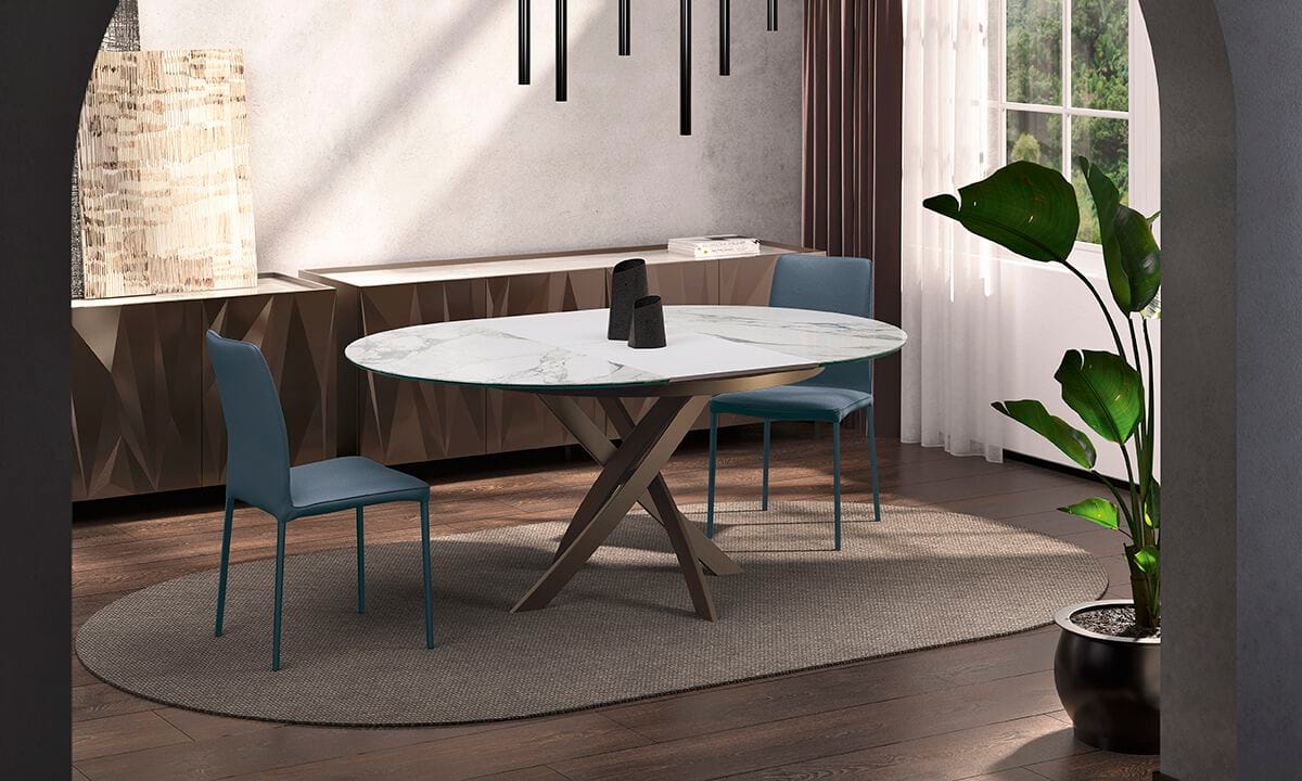 Технический керамический выдвижной круглый стол Febal Casa MADEIRA ARCH-00113795 - Вид №2