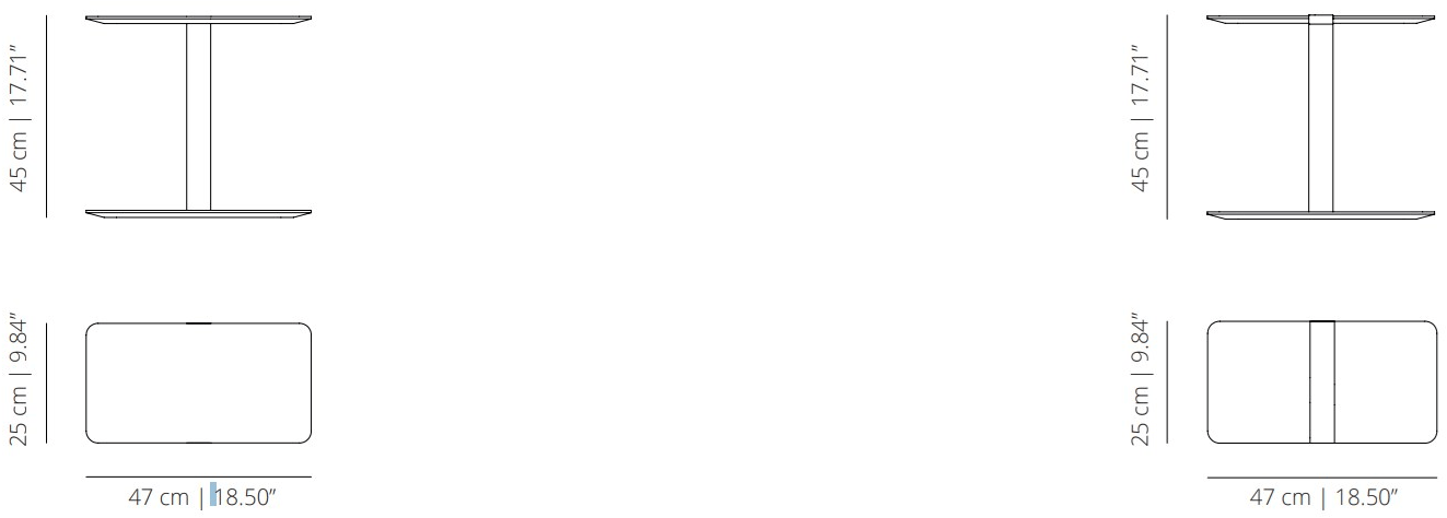 Viccarbe Низкий лакированный журнальный столик из мдф Serra Se45s - se45 - Вид №10