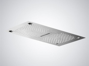 Прямоугольная потолочная душевая головка с освещением