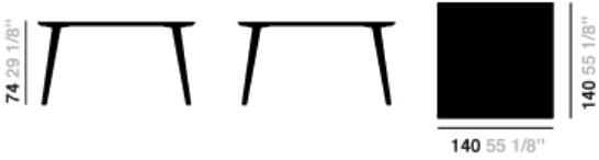 arper Квадратный деревянный стол Gher sun-id-1495030 - Вид №1