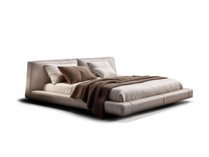 Двуспальная кровать из ткани