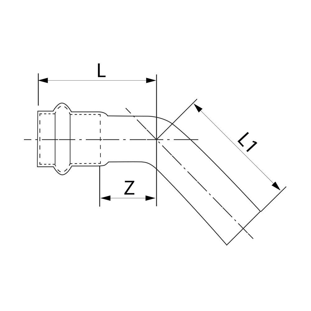 PS50400220000 Отводы Tece  - Вид №1