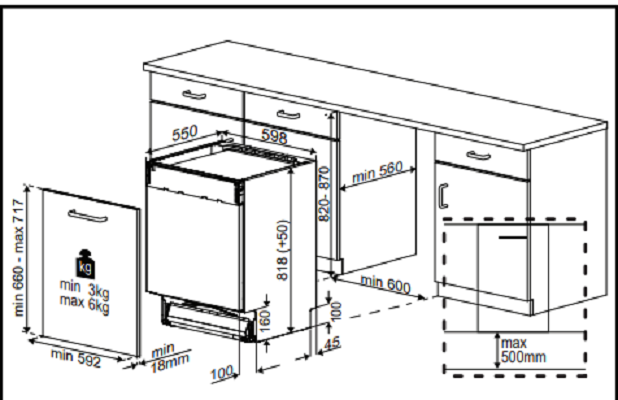5483449 Встраиваемая посудомоечная машина Hotpoint HI 4C39 STDN-0145771 - Вид №13