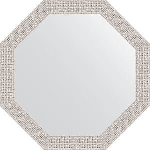 BY 3679 Зеркало в багетной раме - мозаика хром 46 mm EVOFORM Octagon