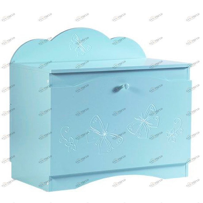 Ящик для игрушек Baby Sleep "Бабочки" со стразами тиффани ФАБРИКА ЛЕЛЬ  338519 Голубой Santreyd 