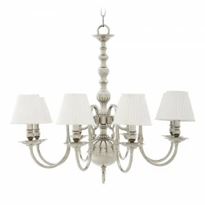 Люстра Bourbon от Delight Collection белая/никель KM0820P-8 DELIGHT ДИЗАЙНЕРСКИЕ 247056 Белый