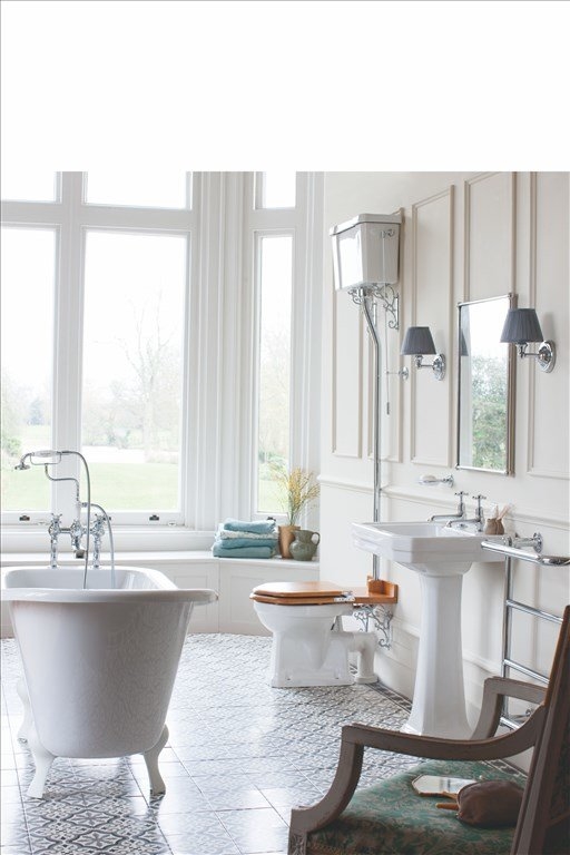 C5, P2, T30 CHR Компакт унитаз с бачком Белый Burlington  Англия  - Вид №2