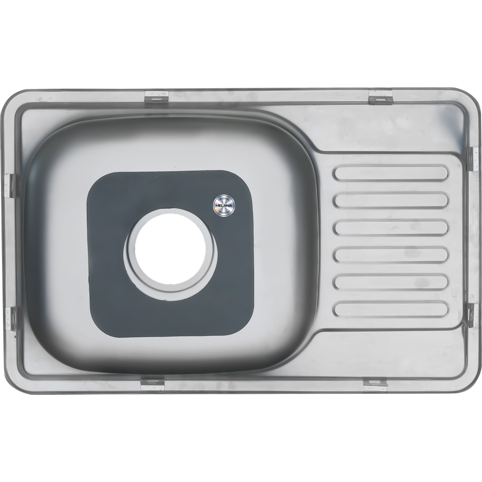 Мойка 6642 U MELANA 0,6/160 врезная прямоугольная с сифоном (218 t *10) 218 t (*10) - Вид №2