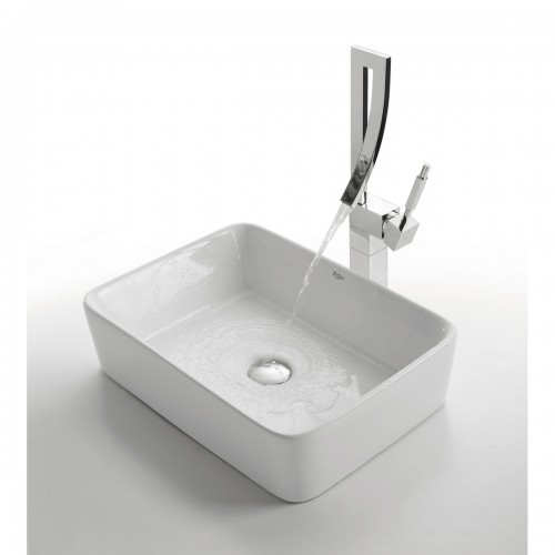 KCV-121 Накладная раковина на столешницу  прямоугольная Krausru  - Вид №2