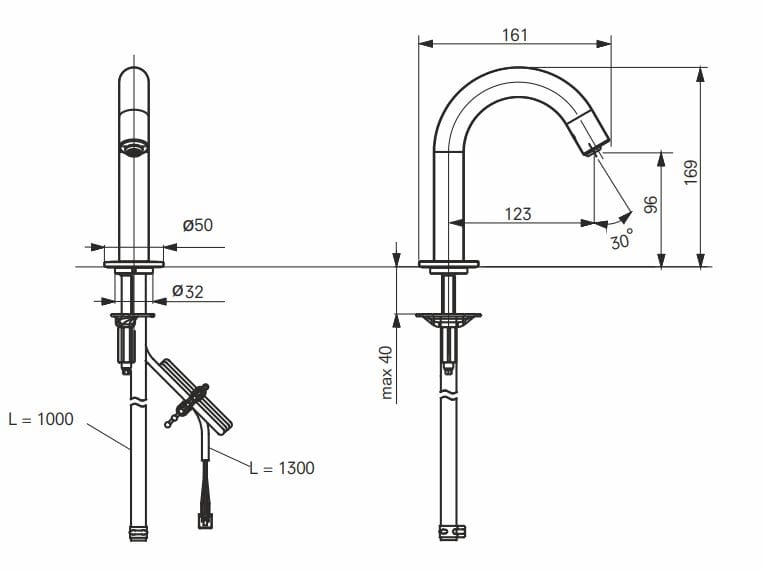 Электронный смеситель для раковины TOTO DLE110ANE4 ARCH-00090405 - Вид №3