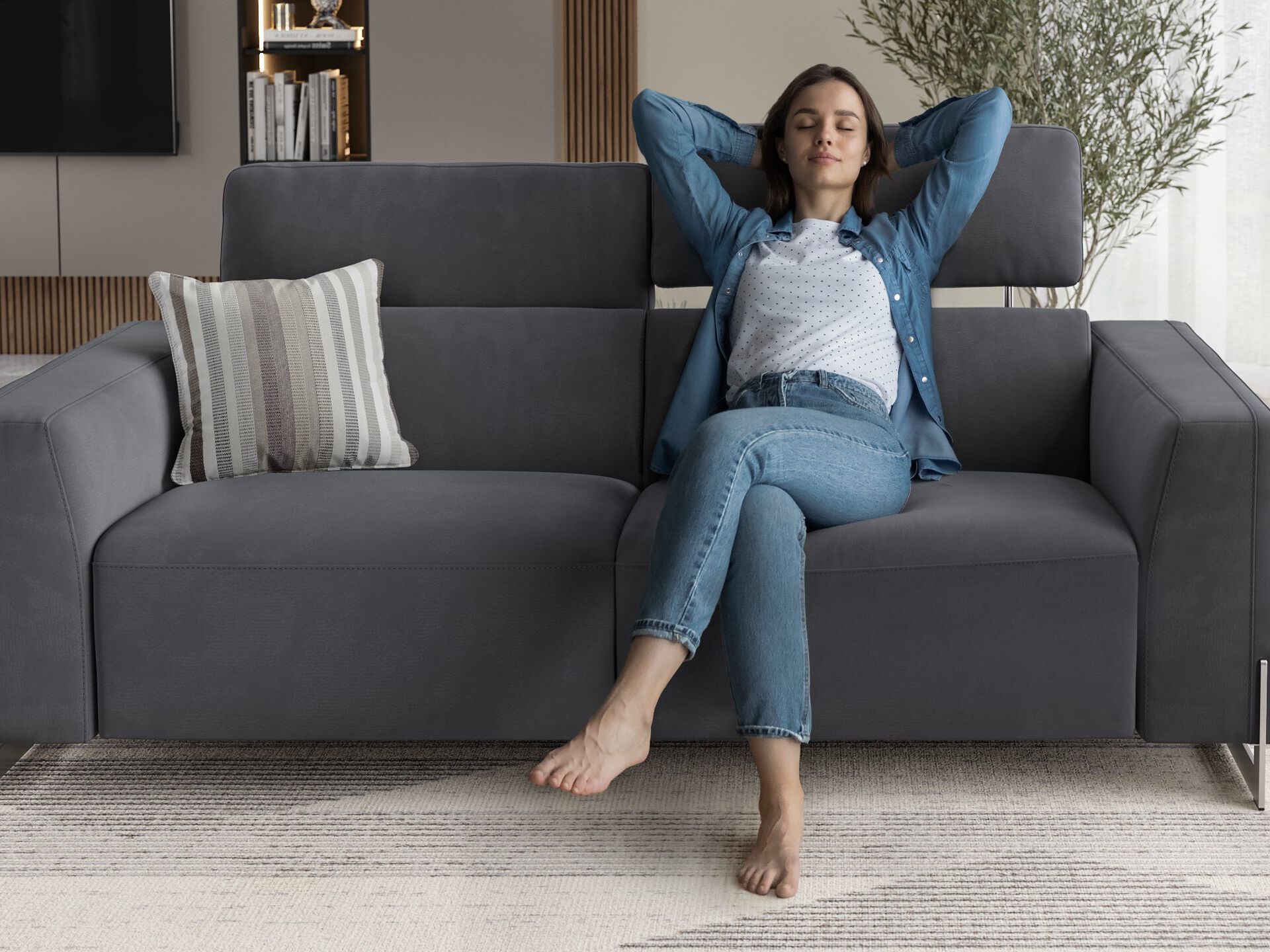 3-местный тканевый диван Sofanella Amelia ARCH-00036566 - Вид №1