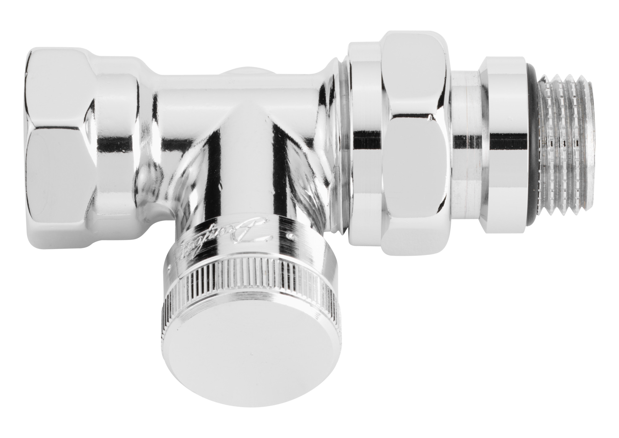 Danfoss Клапан RLV для бокового присоединения к радиатору RLV-CX Клапан запорный Ду 15, прям. хром 003L0274  - Вид №16
