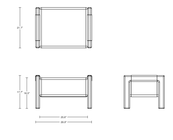 Прямоугольный пуф Articolo Studios седло ARCH-00072837 - Вид №2