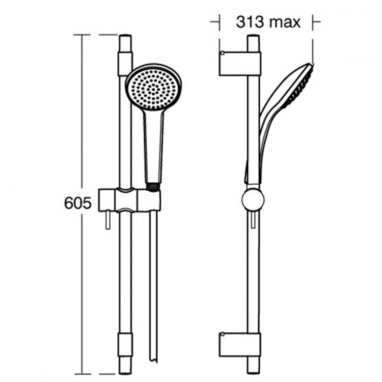 B9833AA Душевой гарнитур Ideal Standard IDEALRAIN PRO  - Вид №1