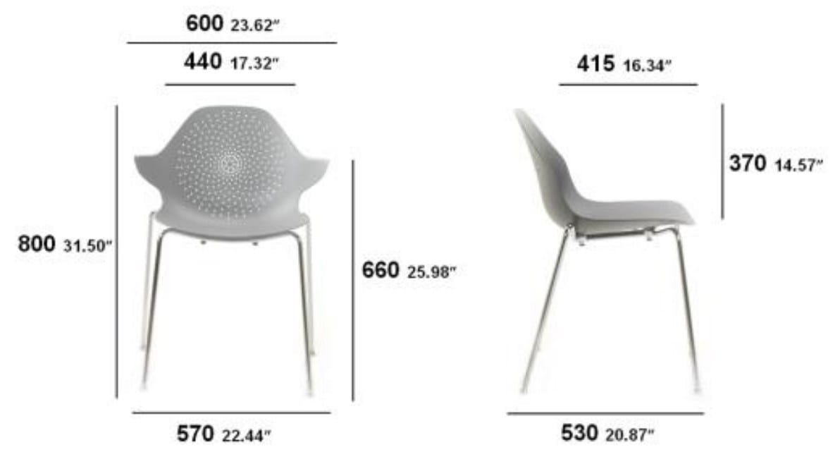 Алюминиевый штабелируемый стул с подлокотниками SITIA Klera ARCH-00006833 - Вид №3