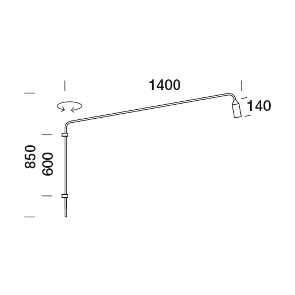 3010266 Подсветка стены Platek FLAMINGO 2.0 Applique  FLAMINGO 2.0 850 mm - 1 COB 4000K 76°  - Вид №10