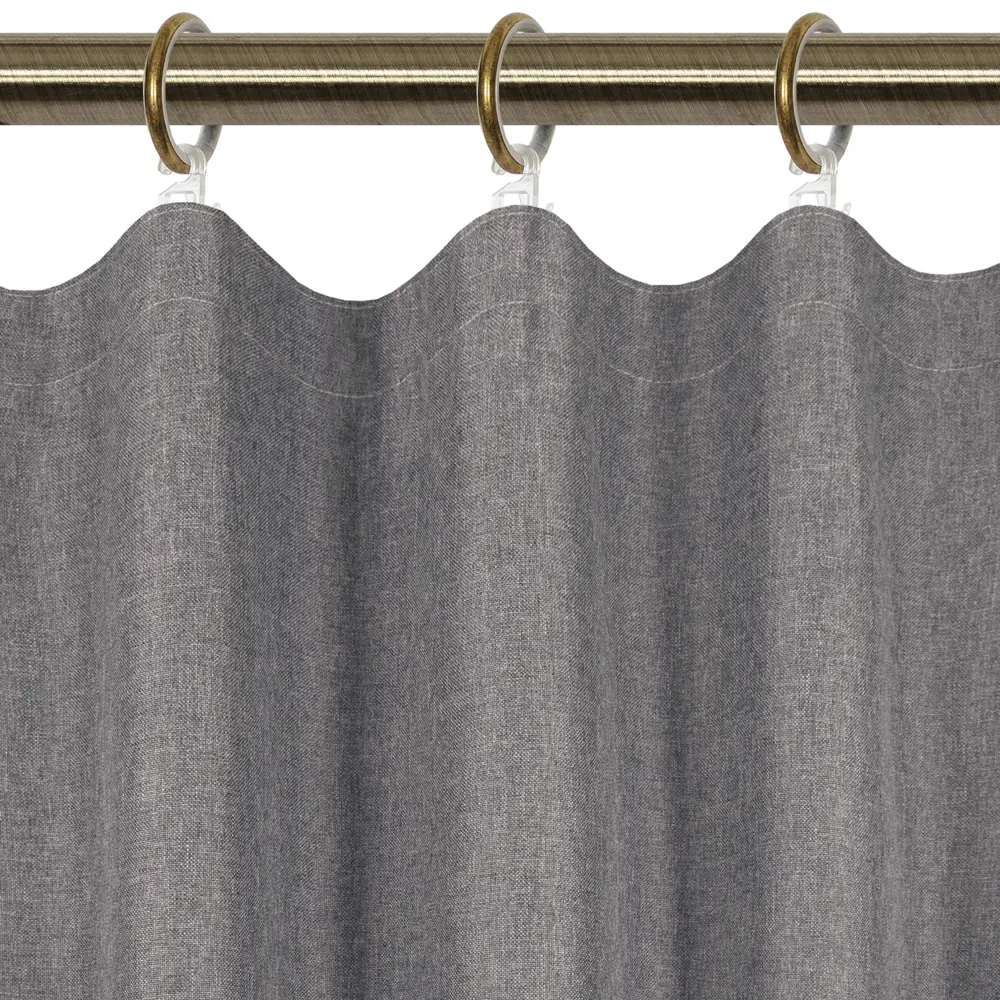 Штора на ленте «Савана» 145x260 см цвет серый LINEN WAY STLM-2138449 - Вид №2