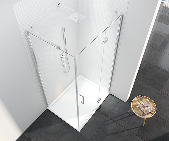 Дверь душевая для установки с боковой панелью S6F1200CORNH Merlyn 6 Series Хромированный  - Вид №2