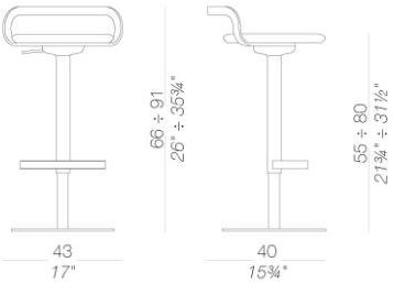 Lapalma Табурет регулируемый по высоте с подставкой для ног Mak sun-id-1407921 - Вид №3