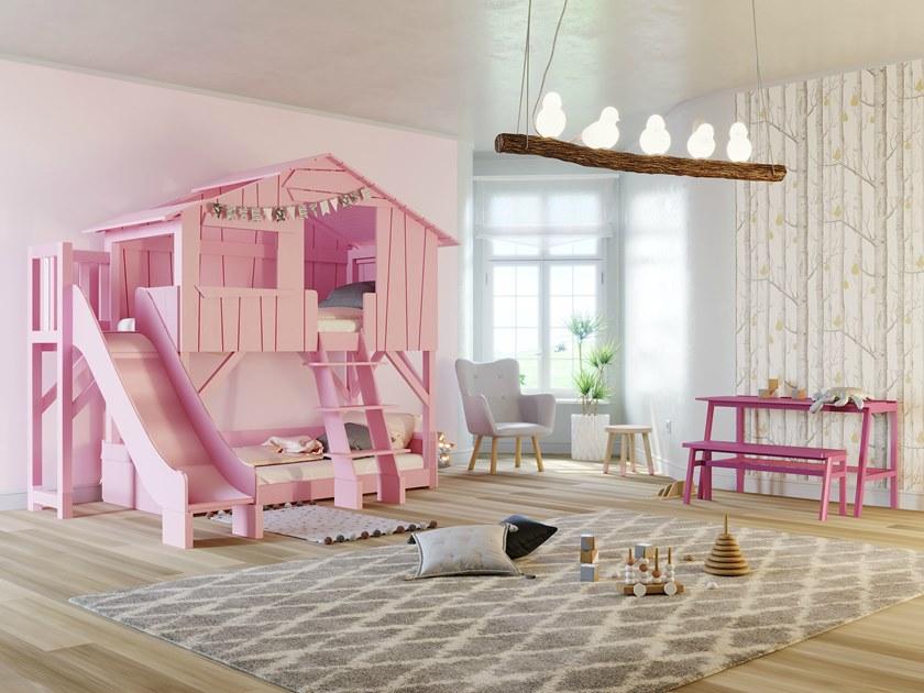 Mathy by Bols Двухъярусная кровать из мдф с горкой и платформой Lits creatifs sun-id-1449239 - Вид №5