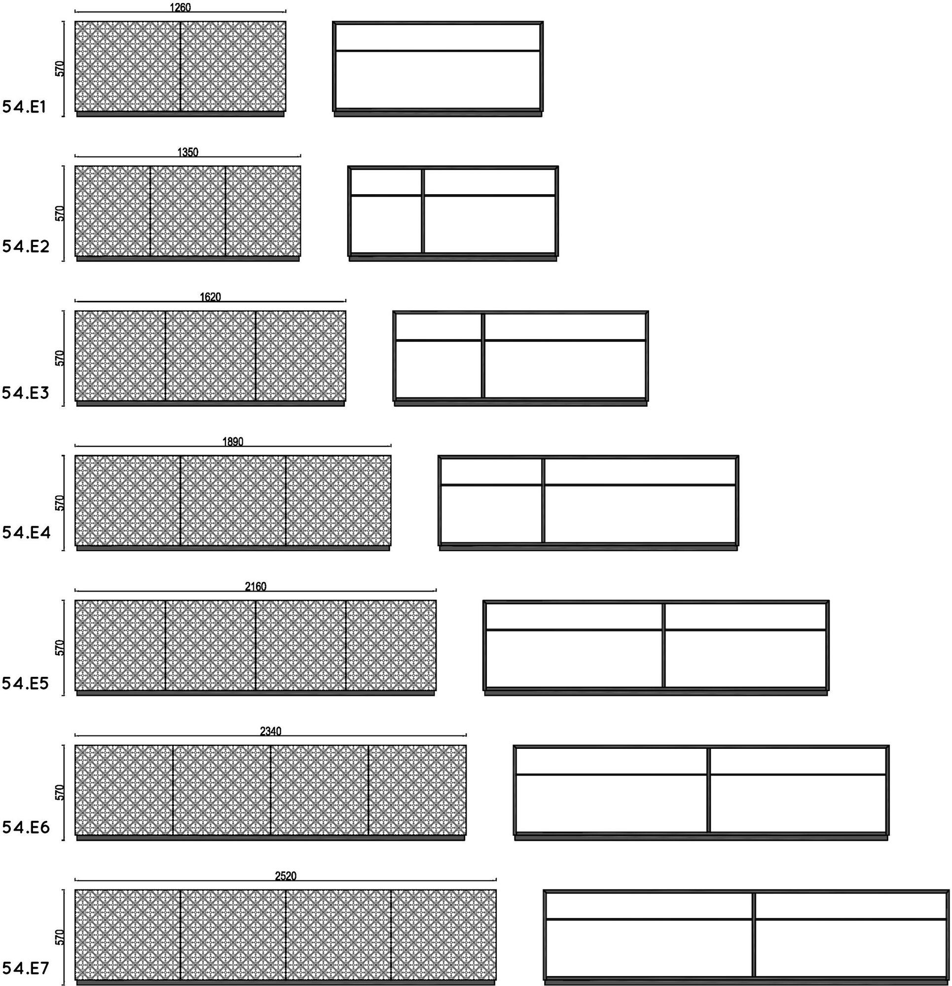 Barba design Буфет из лакированной древесины с распашными дверцами Tiles 54.e6 - Вид №3